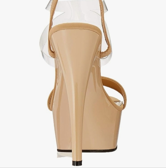 Johnathan Kayne Suntan Pageant Platform Sandal Heels New W/ Defect - Picture 4 of 8